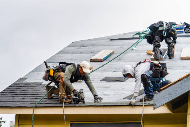 Professional Gutter Installation technician working in Machipongo, VA